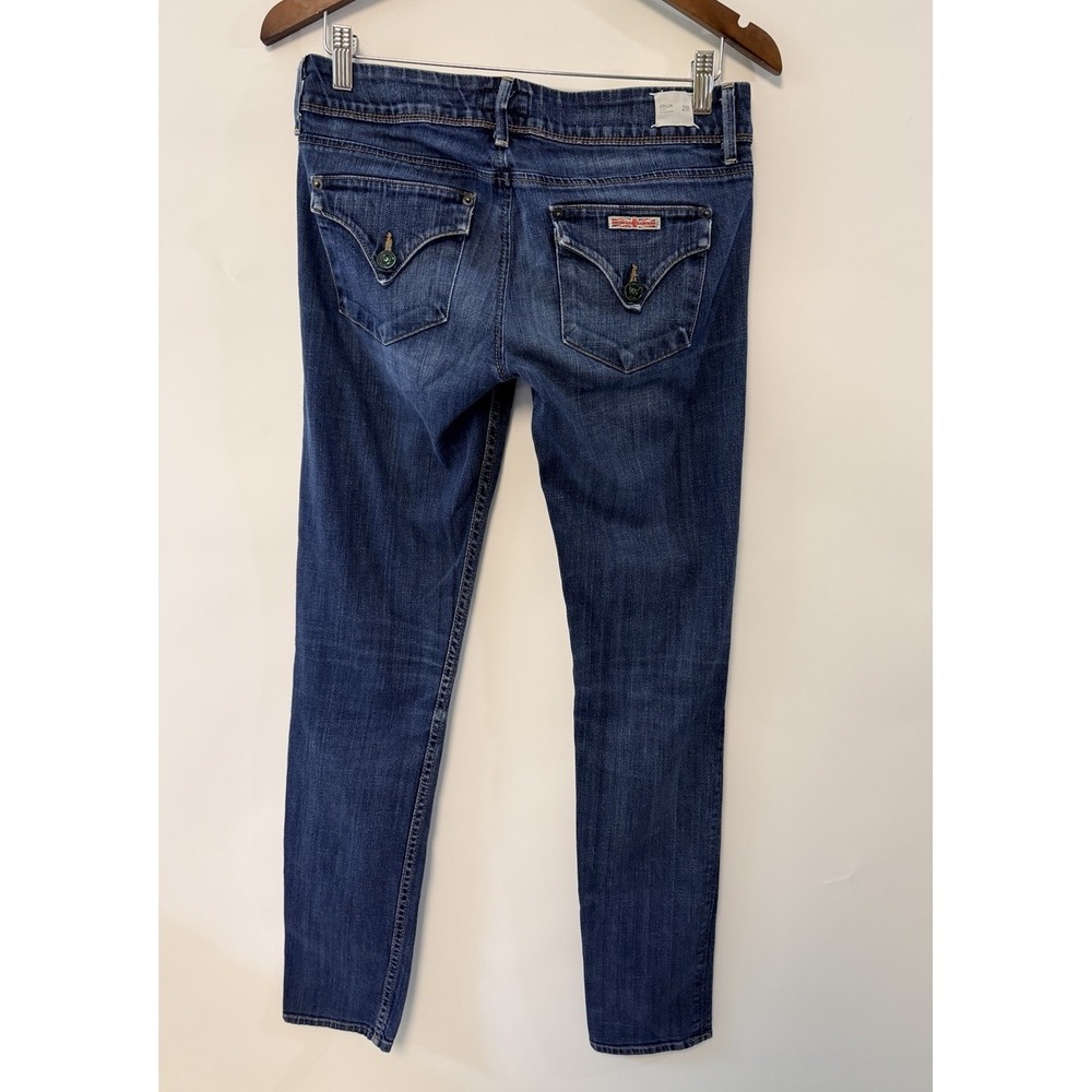 Hudson Collin Skinny Jeans 28 Stretch Denim Low Rise Flap Pocket 30x32 Blue